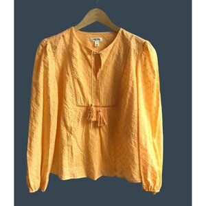 STYLE & CO-WOMEN'S ORANGE 100% COTTON LIGHT LONG SLEEVE TOP SIZE SMALL-NWT